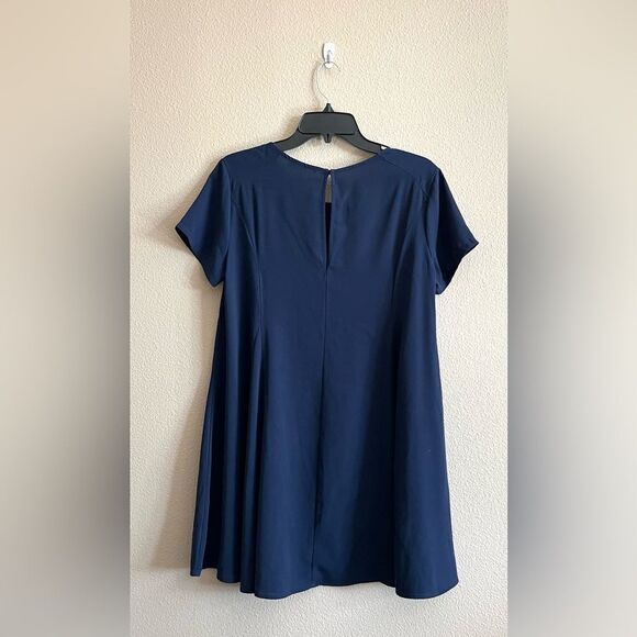 Lush Navy Chiffon Swing Dress - Picture 7 of 9